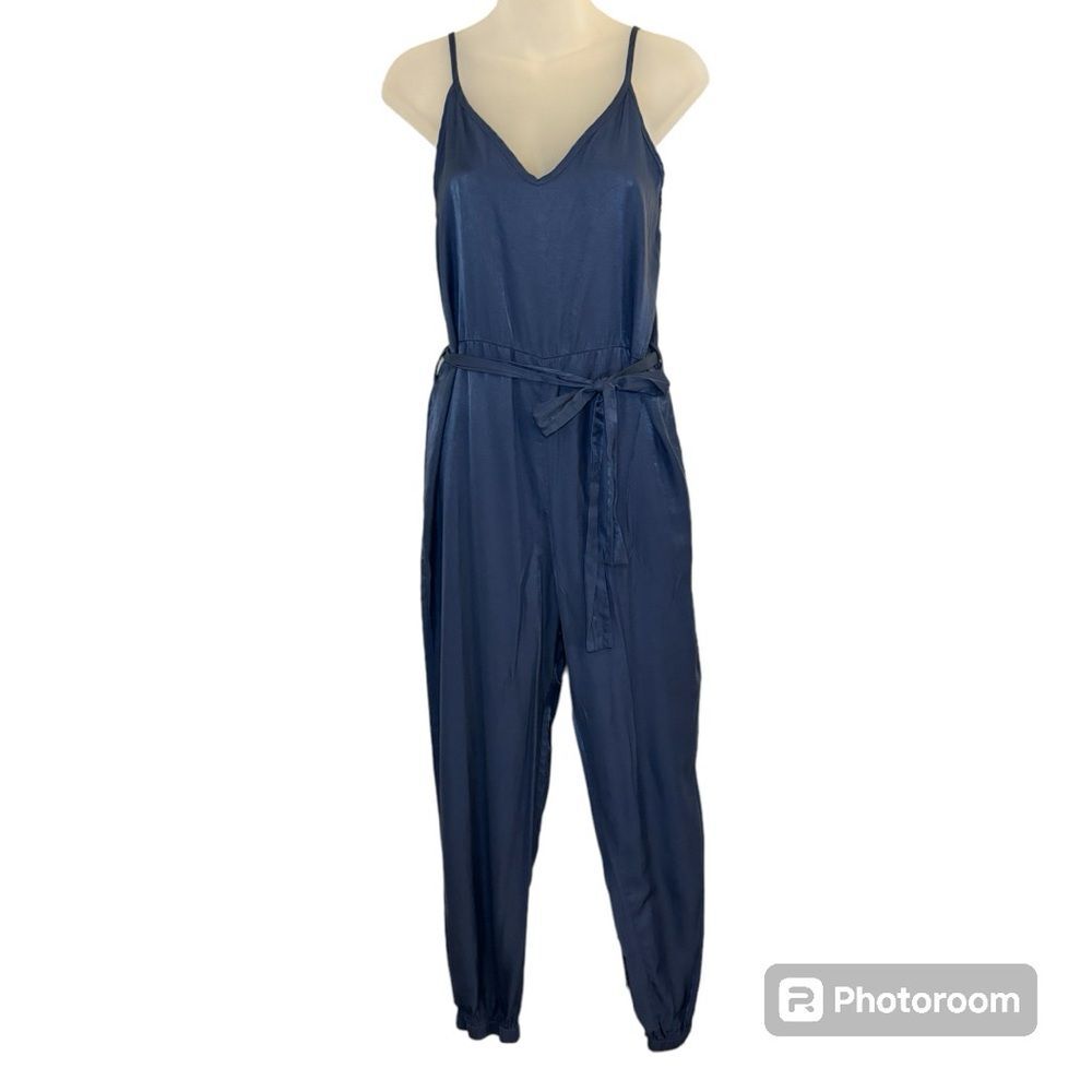 SHEIN Blue Sleeveless Jumpsuit Size Medium